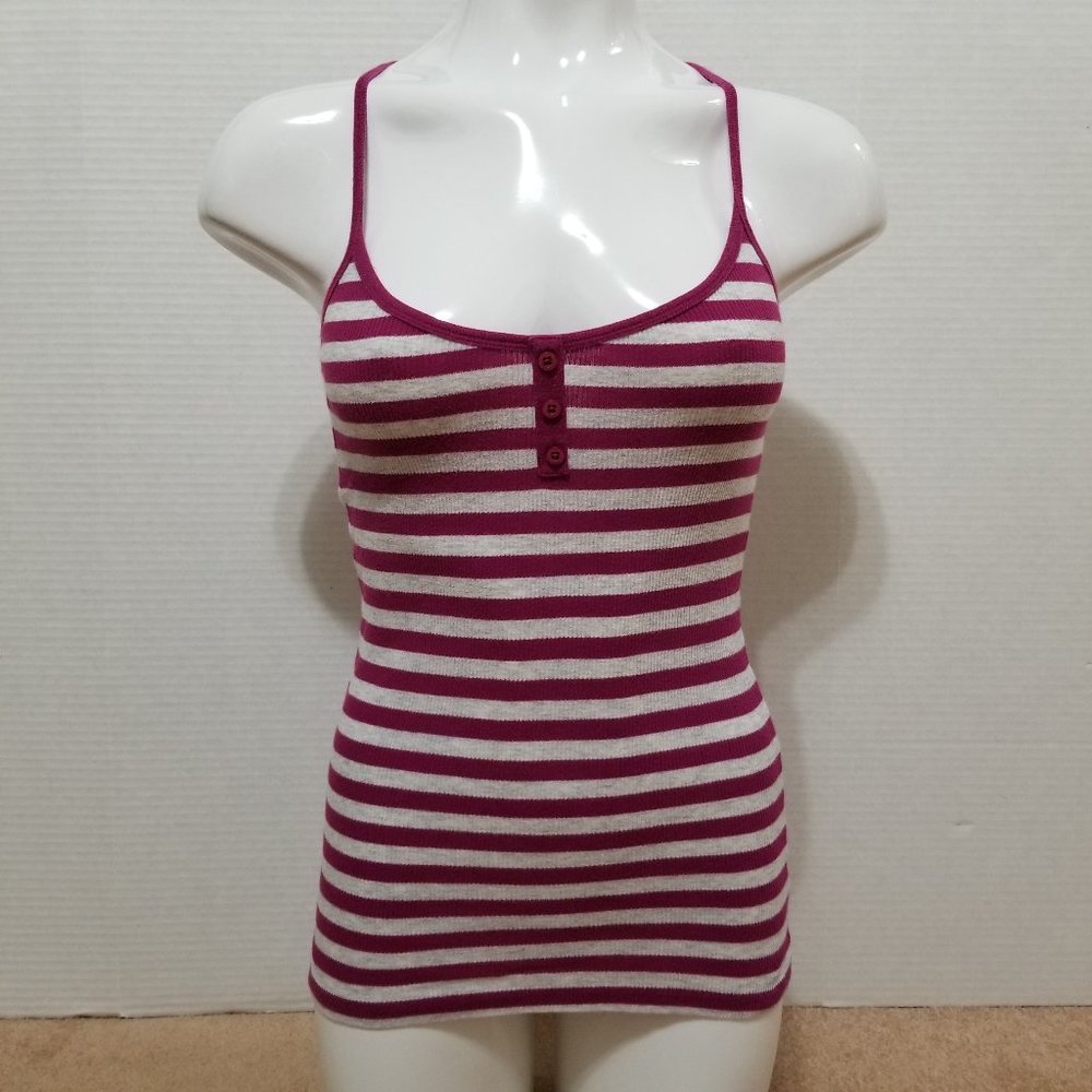 Forever 21 top Small Breton striped sleeveless racerback tank 100% cotton